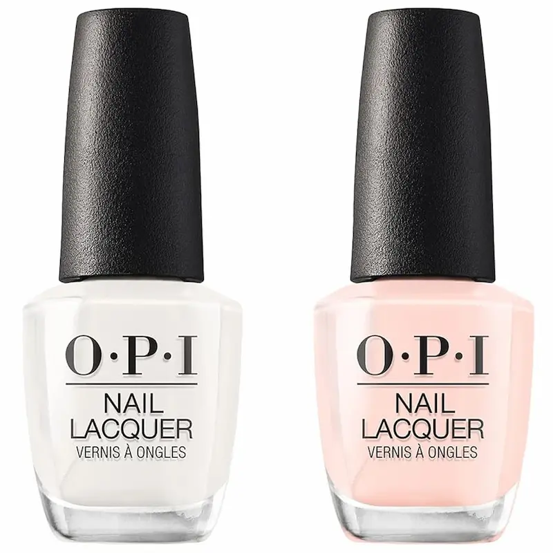 Soft vanilla French fall nails with milky base and micro tips